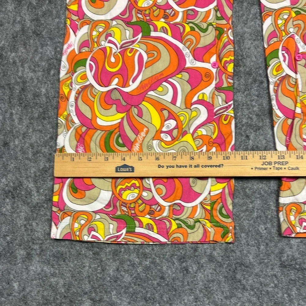 Vintage Apple Bottoms Pink & Orange Retro Swirl Pants Size Medium